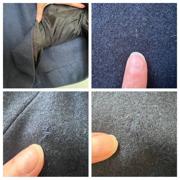 Vintage Long Dark Blue Wool Hooded Cape Cloak - cosplay Victorian or hobbit - Picture 15 of 17